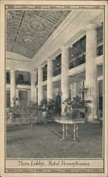 Main Lobby, Hotel Pennsylvania Postcard