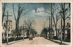 Residential Section of West Front Street Red Bank, NJ Postcard Postcard Postcard