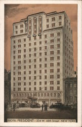 Hotel President New York, NY Postcard Postcard Postcard