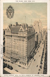 The Plaza - Fifth Avenue 58th to 59th at Central Park New York City, NY Postcard Postcard Postcard