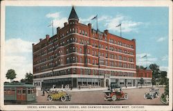 Drexel Arms Hotel Where Drexel and Oakwood Boulevards Meet Chicago, IL Postcard Postcard Postcard