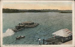 Ferry Boat Leaving for Bathing Beach Harrisburg, PA Postcard Postcard Postcard
