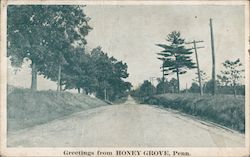 Greetings From Honey Grove, Penn Postcard