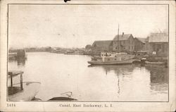 Canal East Rockaway Long Island New York Postcard Postcard Postcard