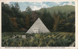 Monument of James Buchanan, 15th President of the United States Fort Loudon, PA Postcard Postcard Postcard