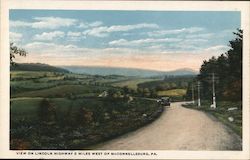 View on Lincoln Highway 2 Miles West of McConnellsburg Postcard