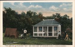 Doc Seylar, His Folks and Ned and Their Camp on Tuscarora Summit Postcard