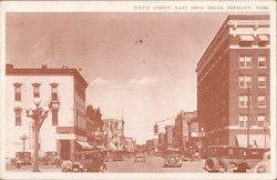 Sixth Street, East From Broad Fremont, NE Postcard Postcard Postcard