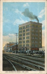 Lima Locomotive Works Postcard