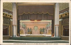 Scottish Rite Stage (AGASR of Free Masonry) Postcard