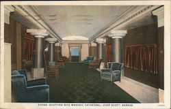 Foyer - Scottish Rite Masonic Cathedral Postcard