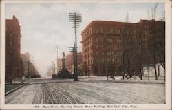 Main Street, Showing Deseret News Building Salt Lake City, UT Postcard Postcard Postcard