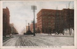 Main Street, Showing Deseret News Building Postcard