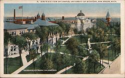 Bird's Eye View of Campus, University of Michigan Ann Arbor, MI Postcard Postcard Postcard