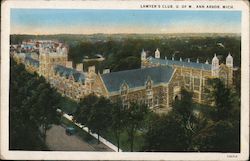 Lawyer's Club University of Michigan Postcard