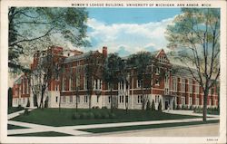 Women's League Building, University of Michigan Postcard