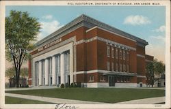 Hill Auditorium, University of Michigan Postcard