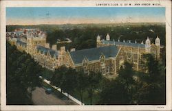 Lawyer's Club University of Michigan Postcard