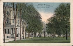 Campus Scene, University of Michigan Postcard