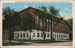 Engineering Shops and Laboratories, University of Michigan Postcard