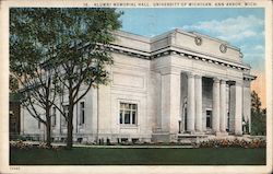 Alumni Memorial Hall, University of Michigan Postcard