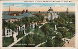 Bird's Eye View of Campus, University of Michigan Postcard