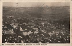 Air View of Campus, University of Michigan Postcard