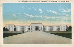 Proposed Literary Building, University of Michigan Postcard