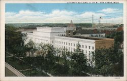 Literary Building, University of Michigan Postcard