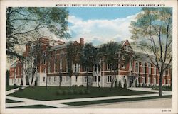 Women's League Building, University pf Michigan Postcard