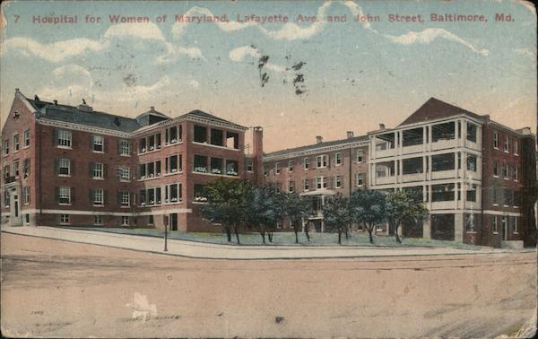Hospital for Women of Maryland, Lafayette Ave. and John Street Baltimore