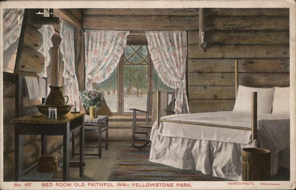 Bed Room in Old Faithful Inn Yellowstone National Park Wyoming