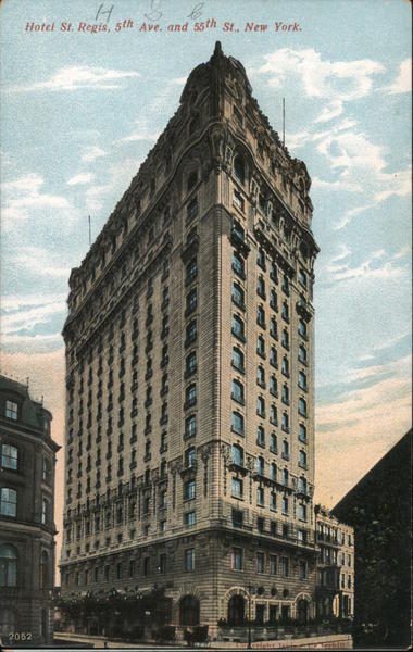 Hotel St. Regis, Fifth Avenue At 55th Street New York City