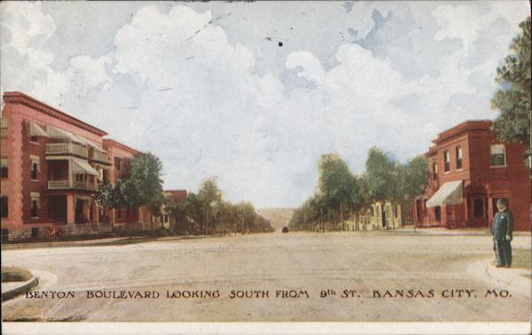 Denton Boulevard Looking South From 9th Street Kansas City Missouri