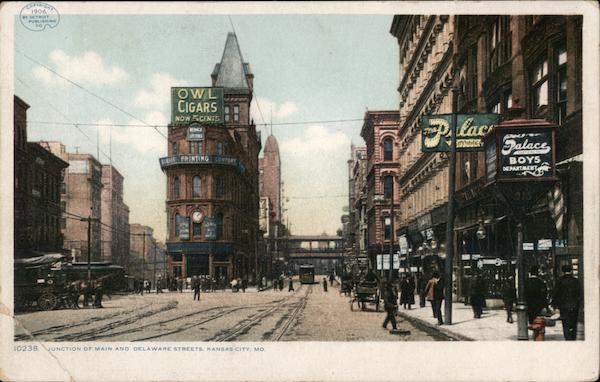 Junction of Main and Delaware Streets Kansas City Missouri