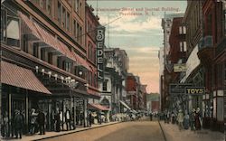 Westminster Street and Journal Building Providence, RI Postcard Postcard Postcard