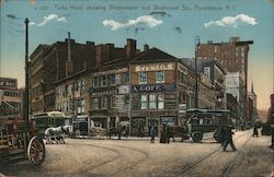 Turks Head, showing Westminster and Weybosset Sts. Postcard