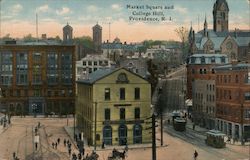 Market Square and College Hill Postcard