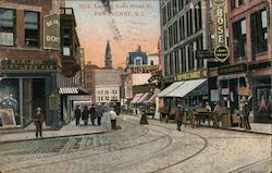 Looking down Broad St. Pawtucket, RI Postcard Postcard Postcard