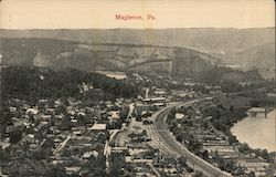 Air View of Mapleton Pennsylvania Postcard Postcard Postcard