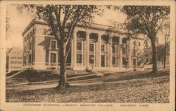 Converse Memorial Library, Amherst College Massachusetts Postcard Postcard Postcard