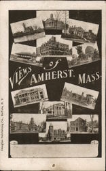 Views of Amherst, Mass. Postcard