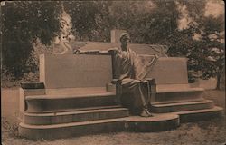 Noah Webster Statue, Amherst College Postcard