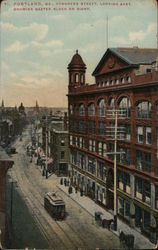 Congress Street, Looking East, Showing Baxter Block on Right Postcard