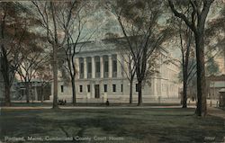 Portland, Maine, Cumberland County Court House Postcard