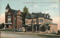 Town Hall and Post Office Old Orchard Beach, ME Postcard Postcard Postcard