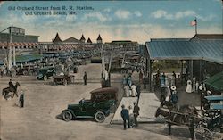 Old Orchard Street from Railroad Station Old Orchard Beach, ME Postcard Postcard Postcard
