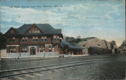 Big Four Station and Cut Wabash, IN Postcard Postcard Postcard