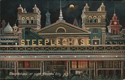 Steeplechase at Night Atlantic City, NJ Postcard Postcard Postcard