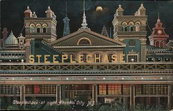 Steeplechase at Night Postcard